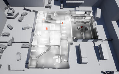 top-down view floor one